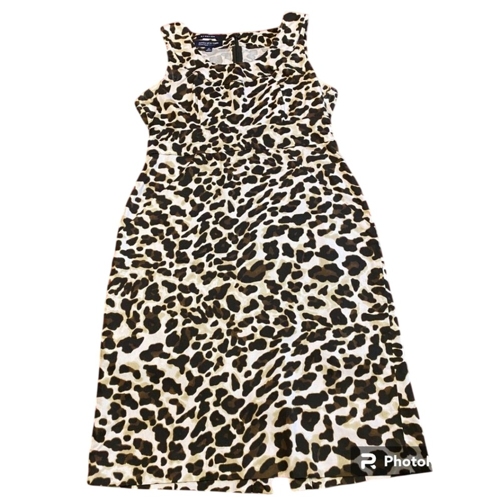 JONES NEW YORK leopard print pencil dress‎ - size 4P